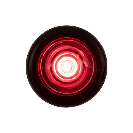 .75 Inch Round Marker Clearance Lights - 1 LED Red With Stripped Leads