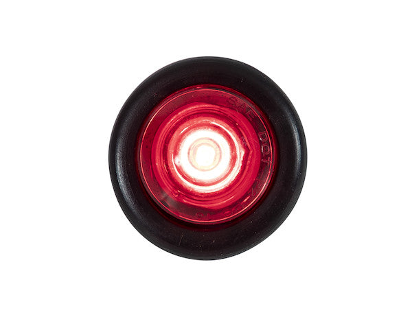 .75 Inch Round Marker Clearance Lights - 1 LED Red With Stripped Leads
