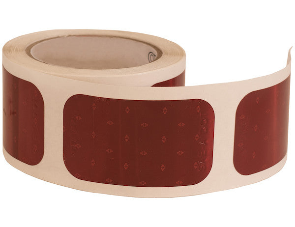 5623520 - 3.5 Inch Red Rectangular DOT Stick-On Reflectors - 500 Per Roll