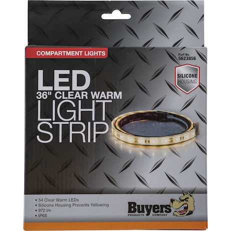 36 Inch LED Silicone Strip Light - Clear and Warm