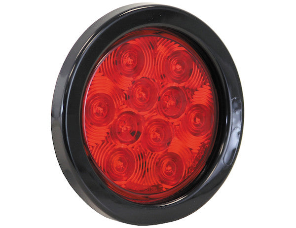 5624151 - 4 Inch Red Round Stop/Turn/Tail Light With 10 LED With AMP-Style Connection