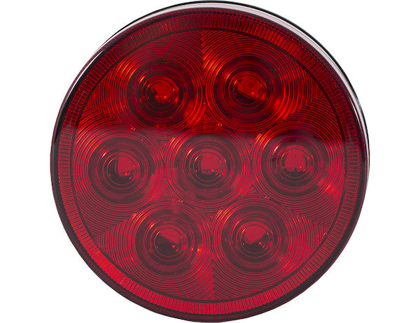 4 Inch Red Round Stop/Turn/Tail Light With 7 LEDs - Light Only