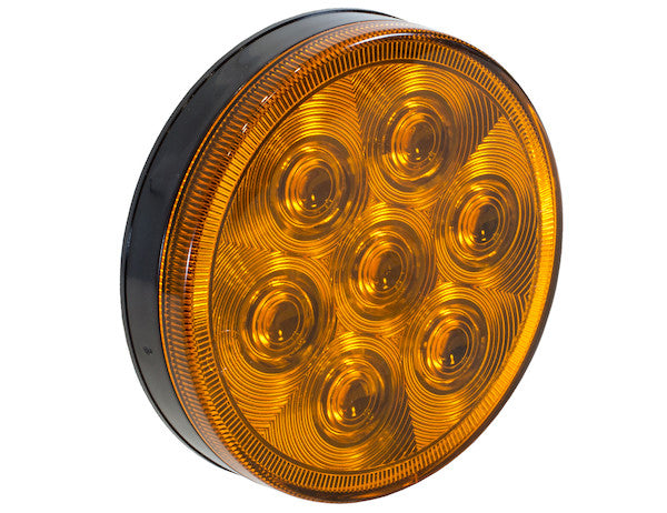 4 Inch Amber Round Turn & Park Light With 7 LEDs