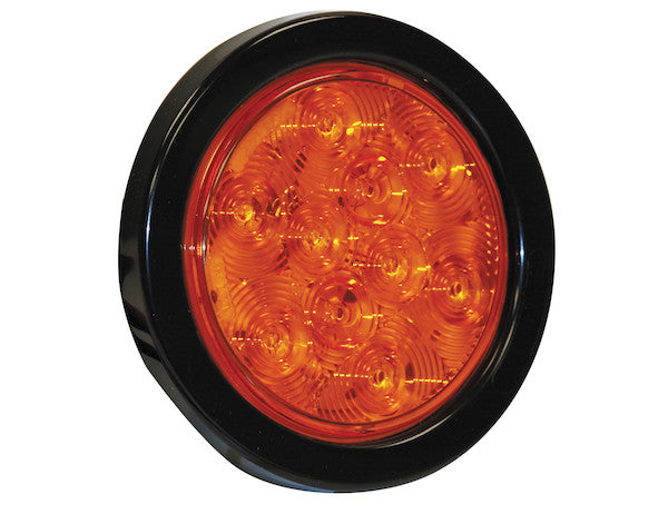 4 Inch Amber Round Turn Signal Light Kit with 10 LEDs (PL-3 Connection, Light Only)