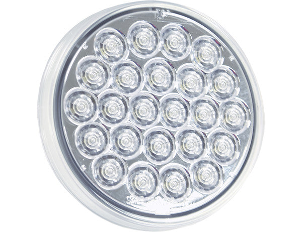 4 Inch Clear Round Backup Light with 24 LEDs (Sold in Multiples of 10)