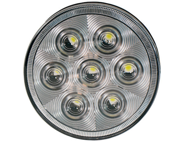 4 Inch Clear Round Backup Light With 7 LEDs - Light Only