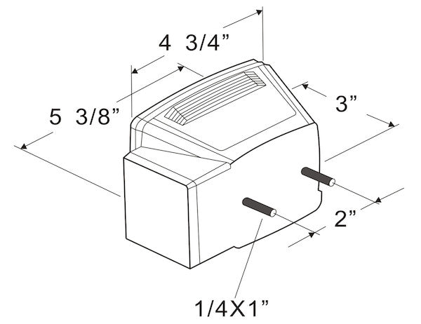 Driver Side 5 Inch Box-Style LED Stop/Turn/Tail Light for Trailers Under 80 Inches Wide (Includes License Light)