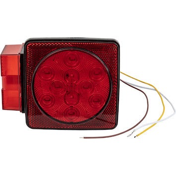 5625118 - Driver Side 5 Inch Box-Style LED Stop/Turn/Tail Light for Trailers Over 80 Inches Wide (Includes License Light)
