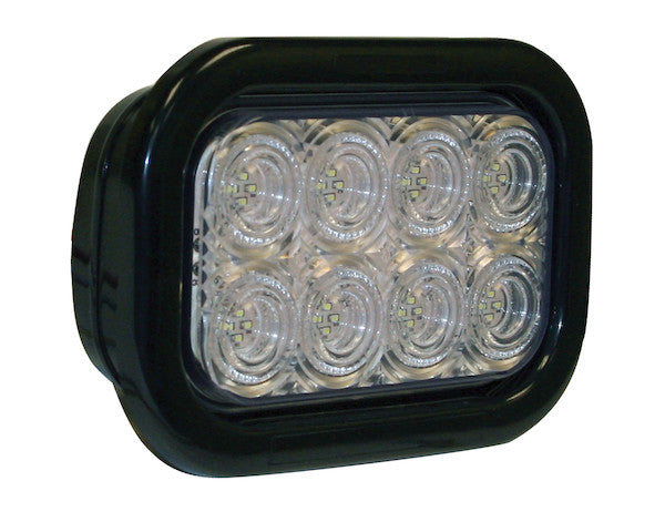 5.3 Inch Clear Rectangular Backup Light Kit with 32 LEDs (PL-2 Connection, Includes Grommet and Plug) 