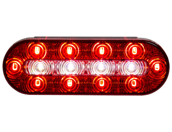 6 Inch Oval Combination Stop/Turn/Tail & Backup Light Kit (Includes Grommet and Plug) 
