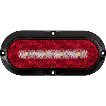 5626133 - 6 Inch Red Oval Stop/Turn/Tail Surface Mount Light Kit with 14 LEDs