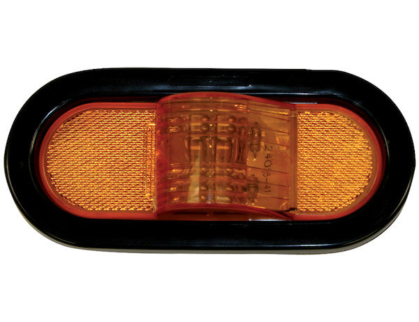 6 Inch Amber Oval Mid-Turn Signal-Side Marker Light With 9 LED