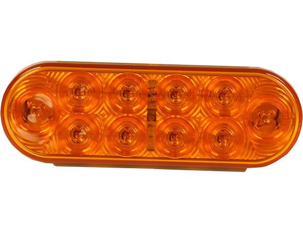 6 Inch Amber Oval Turn Signal Light With 10 LED