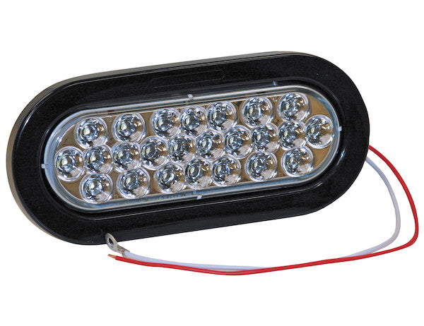 Bulk 6 Inch Clear Oval Backup Light With 24 LEDs (Sold in Multiples of 10)