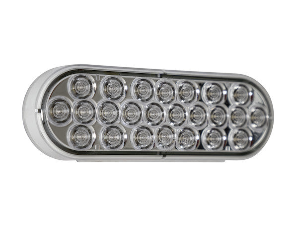 Bulk 6 Inch Clear Oval Backup Light With 24 LEDs (Sold in Multiples of 10)