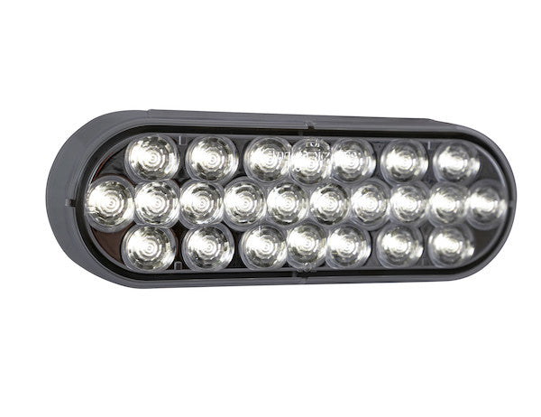 Bulk 6 Inch Clear Oval Backup Light With 24 LEDs (Sold in Multiples of 10)