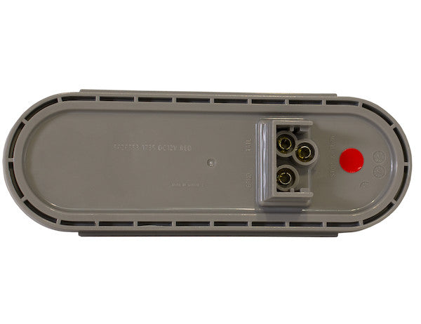6 Inch Oval Stop/Turn/Tail Light With 10 Red LEDs, Clear Lens