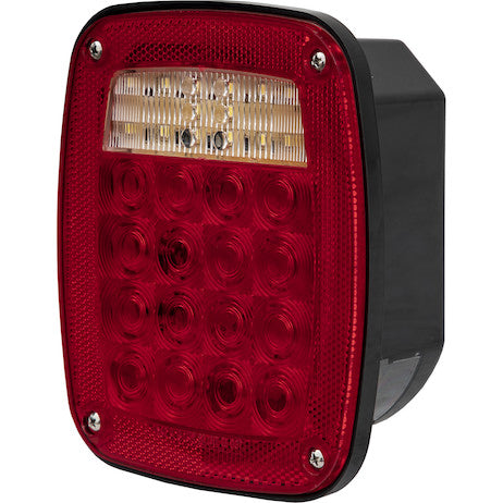 Driver Side 5.75 Inch Red Stop/Turn/Tail Light with License Plate Light