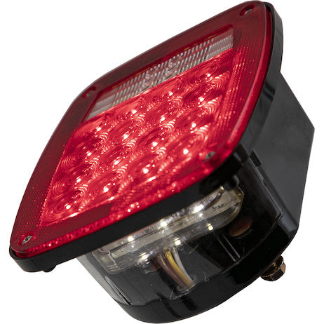 Driver Side 5.75 Inch Red Stop/Turn/Tail Light with License Plate Light