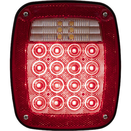 Driver Side 5.75 Inch Red Stop/Turn/Tail Light with License Plate Light