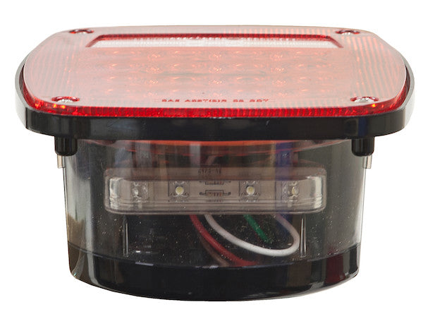 Driver Side 5.75 Inch Red Stop/Turn/Tail Light with License Plate Light