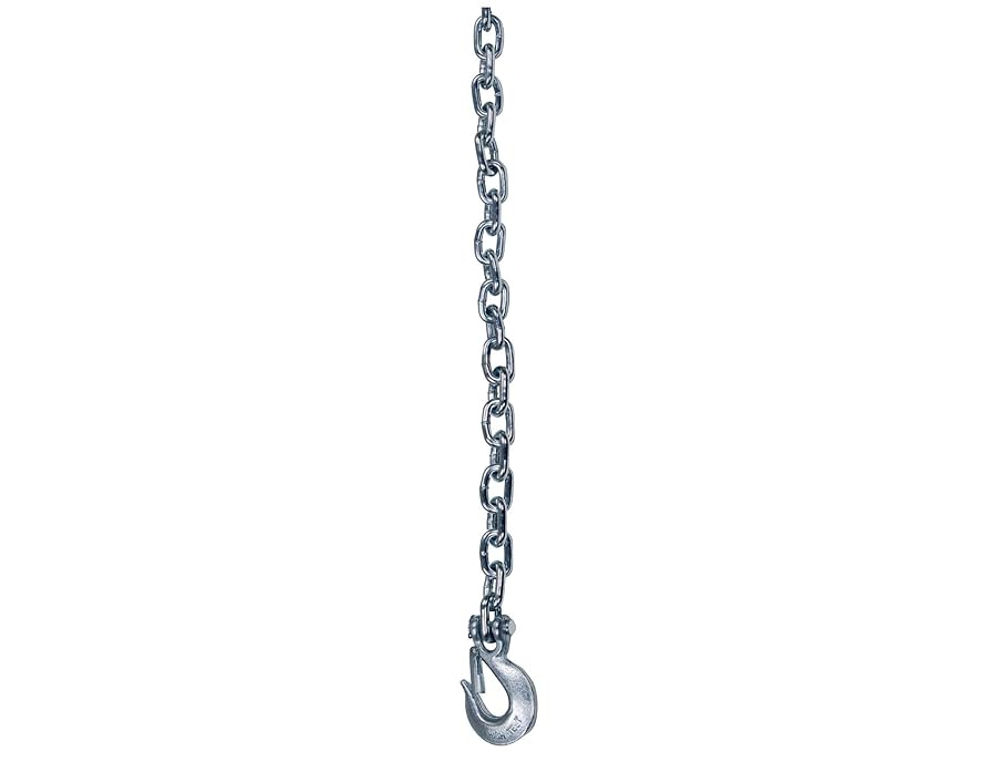 3/8x42 Inch Class 4 Trailer Safety Chain With 1-Clevis Style Slip Hook-43 Proof