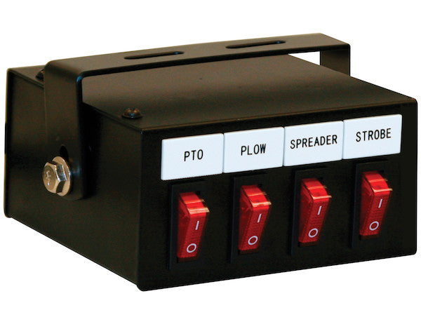 4 Function Backlit Pre-Wired Switch Box Fused With Relay And Circuit Breaker
