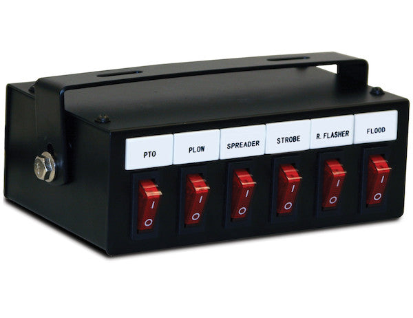 6 Function Backlit Pre-Wired  Switch Box  Fused With Relay And Circuit Breaker