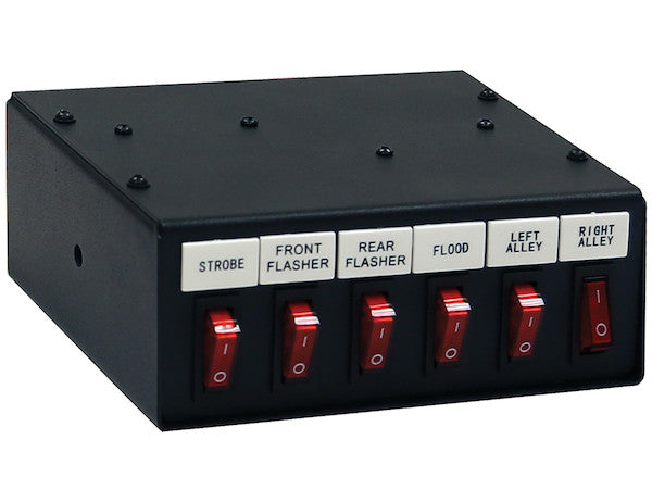 6 Function Backlit Pre-Wired  Switch Box  Fused With Relay And Circuit Breaker