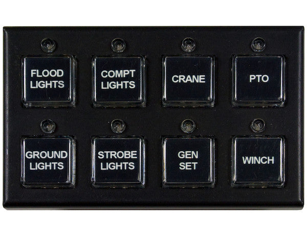 6391308 - 8 Function Switch Panel (Five On/Off, Three Momentary or On/Off)