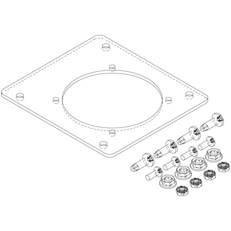Mounting Adaptor Plate for Air Joystick into 4 Bank Area