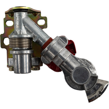 Gladhand Red / Emergency Connection - Long-Life Anodized Body w/ Stainless Steel Locking Plate