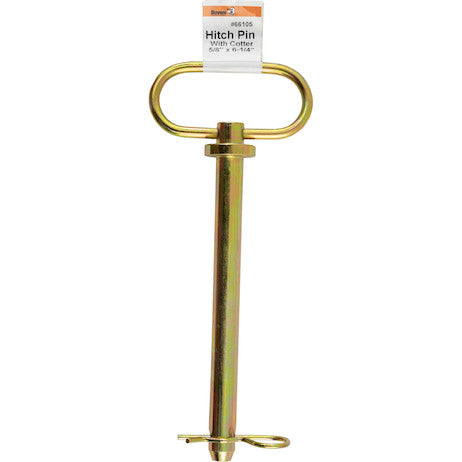 66105 - Yellow Zinc Plated Hitch Pins - 5/8 Diameter x 6-1/4 Inch Usable Length