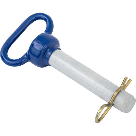 Steel Hitch Pin w/Blue Poly-Coated Handle - 1 x 4-1/2 Inch Usable Length