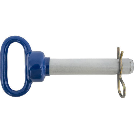 Steel Hitch Pin w/Blue Poly-Coated Handle - 1 x 4-1/2 Inch Usable Length