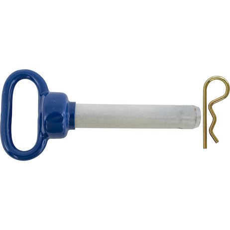 Steel Hitch Pin w/Blue Poly-Coated Handle - 1 x 4-1/2 Inch Usable Length