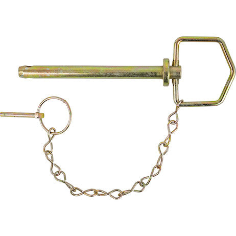 Hitch Pin with Linch Pin and Chain, 3/4in x 4-1/4in