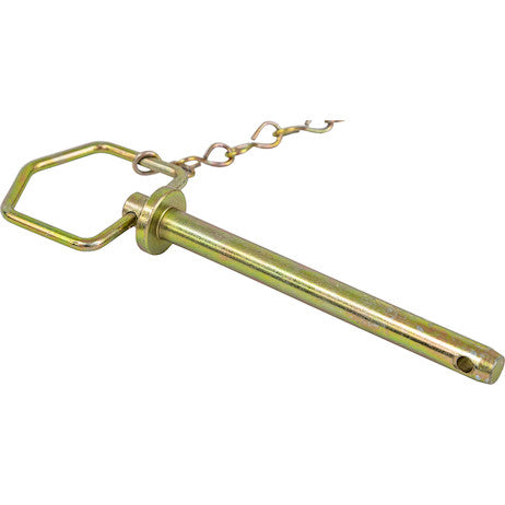 Hitch Pin with Linch Pin and Chain, 3/4in x 4-1/4in