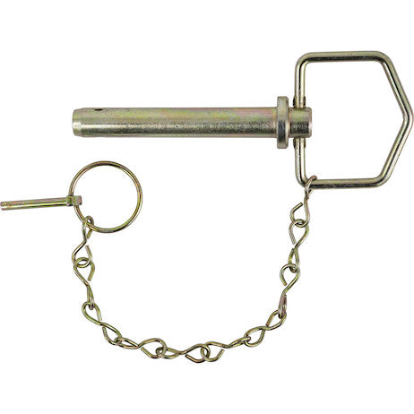 Hitch Pin with Linch Pin and Chain, 5/8in x 6-1/4in