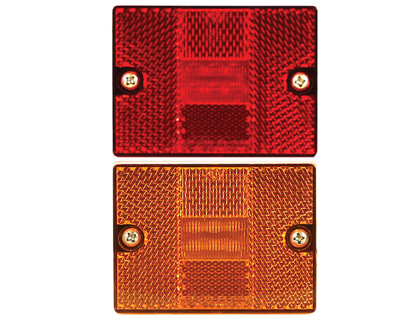 5622716 - 2.875 Inch Red Rectangular Marker/Clearance Light With Reflex With 6 LED