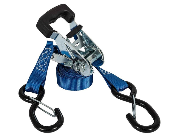 10 Foot Standard Duty Ratchet Tie Down with Thru-Handle - 4 Pack
