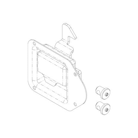 Mini Stainless Steel Tear-Drop Non-Locking Paddle Latch