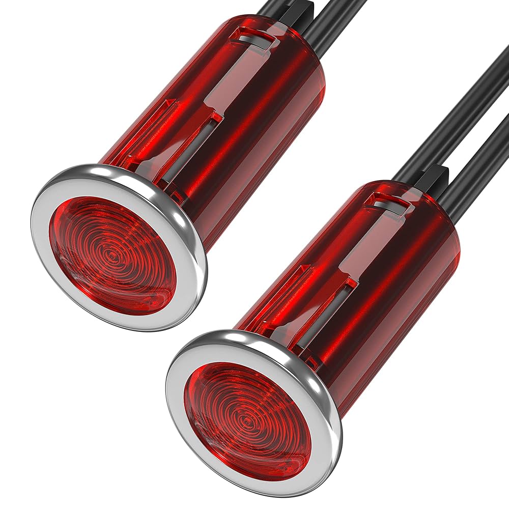 Indicator Light, Red - 1/2 In. Hole