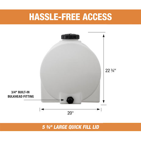 35 Gallon Storage Tank with Legs - 31x20x23 Inch