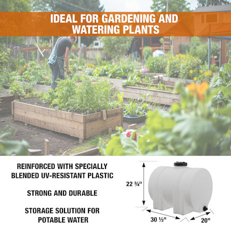 35 Gallon Storage Tank with Legs - 31x20x23 Inch