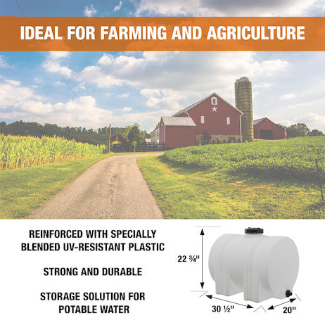 35 Gallon Storage Tank with Legs - 31x20x23 Inch