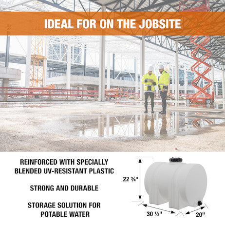 35 Gallon Storage Tank with Legs - 31x20x23 Inch