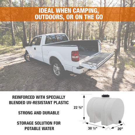 35 Gallon Storage Tank with Legs - 31x20x23 Inch