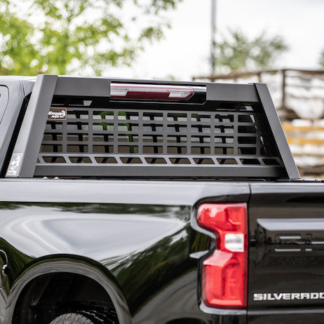 23.00-inch Tall Textured Matte Black Heavy-Duty Steel GuardDogg Pickup Truck Headache Rack Bundle with Mounting Brackets 