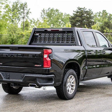 23.50-inch Tall Matte Black Heavy-Duty Steel GuardDogg Pickup Truck Headache Rack Bundle with Mounting Brackets 